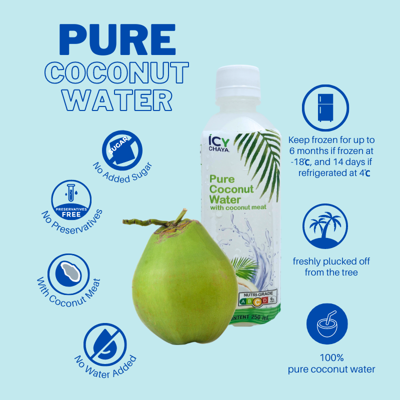 Pure Coconut Water with Coconut Meat C S Tay